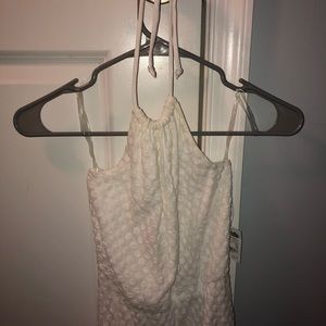 White Halter Tie Dress - Charlotte Russe